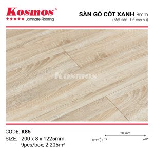 Đế cao su của sàn gỗ Kosmos K85 cách âm và chống ẩm hiệu quả