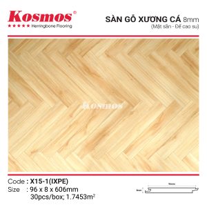 Bề mặt vân gỗ sần nhám của sàn gỗ X15-1 IXPE 8mm chống trơn và cách âm tốt