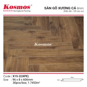 Bề mặt vân gỗ sần nhám của sàn gỗ X15-2 IXPE 8mm chống trơn và cách âm tốt