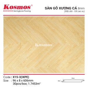 Bề mặt vân gỗ sần nhám của sàn gỗ X15-3 IXPE 8mm chống trơn và cách âm hiệu quả