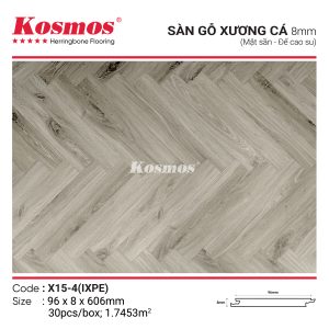 Bề mặt vân gỗ sần nhám của sàn gỗ X15-4 IXPE 8mm chống trơn và cách âm tốt