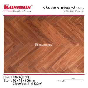 Không gian phòng khách hiện đại với sàn gỗ xương cá X16-6 IXPE